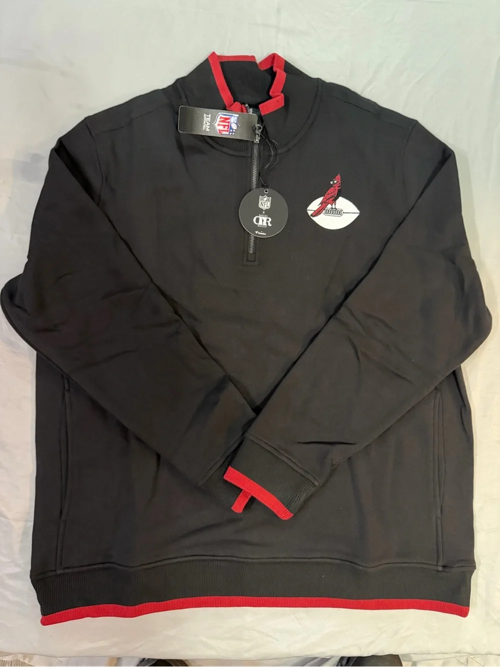Arizona Cardinals NFL x Darius Rucker Collection by Fanatics Logo 1/4 Zip Sz 2XL